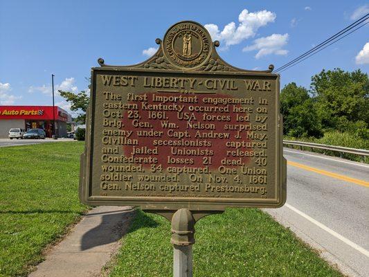 West Liberty-Civil War Historical Marker