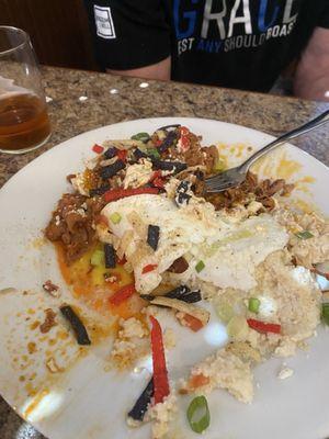 Huevo rancheros! We dug into it too fast. It was so good. Sorry you're seeing a picture of half eaten!