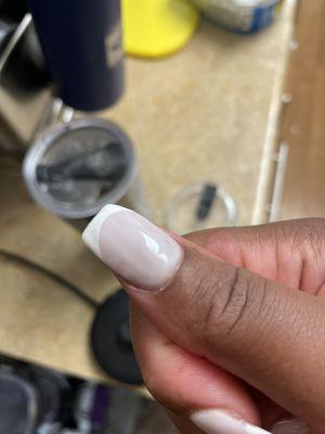 Uneven polish and lumpy