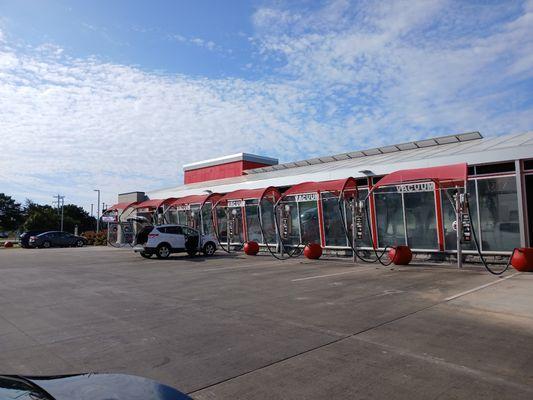 Vacuums and mat cleaning area.