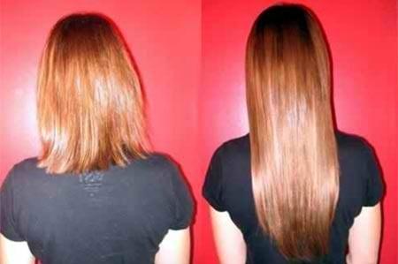 Hair Extensions by Natasha Alexander before/after micro links. AFD Hair Extensions