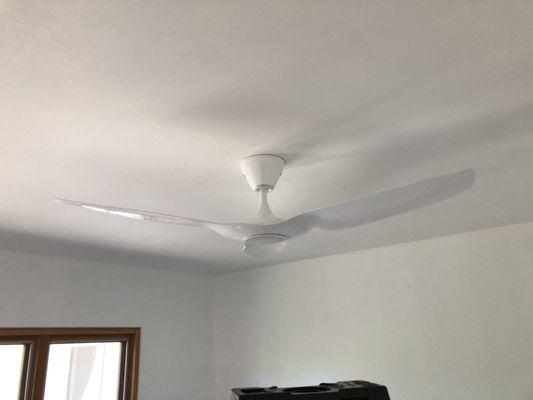 New ceiling fan installation.