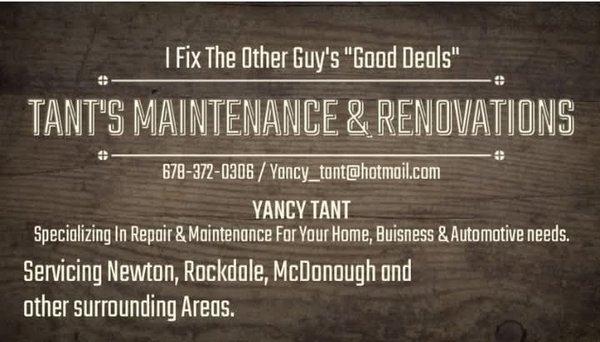 Tant's Maintenance & Renovations