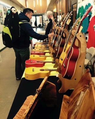 The awesome Craig Chee checking out our both at Uke U4 in Bend , Oregon. Mahalo Craig
