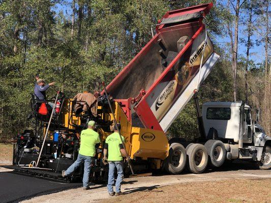 More asphalt going down in Okaloosa County.