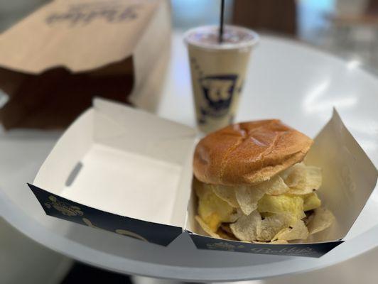 Turkey sausage breakfast sandwich