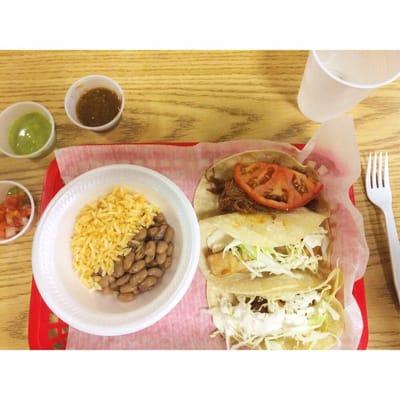 3 Taco Combo: Mahi, Shrimp, and Spicy Pulled Pork