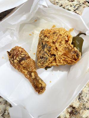 My camera lightened the pic. This check is DARK brown Original Chicken