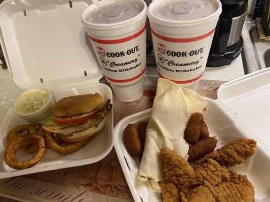 Eating junky last night