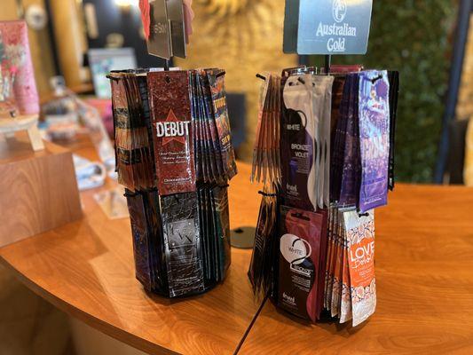 Premium lotions and skin care in smaller packet size to try your favorites.