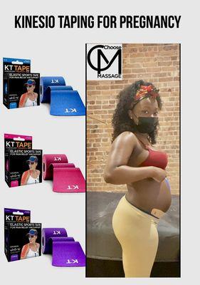 Next time you book your prenatal massage appointment be sure to ask about KT tape for continued relief.