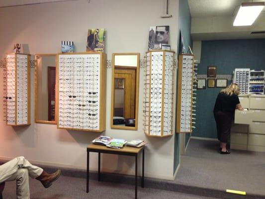 Inside Stewart's opticians.