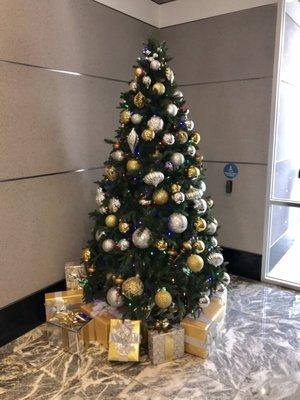 Christmas tree inside lobby