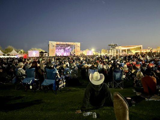 The crowd was large but I always felt like we had plenty of space where we chose to sit.