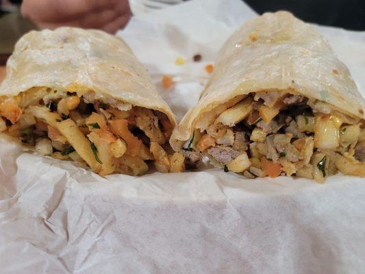 California Burrito with fries