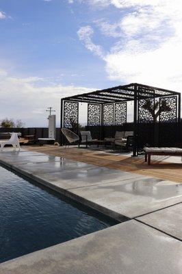 Perforated steel cabana