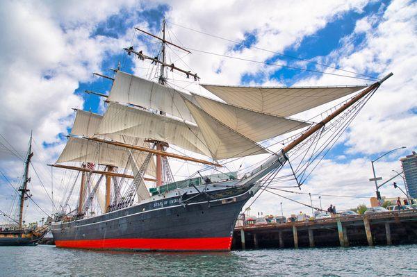Star of India, the world's oldest active sailing ship, a San Diego icon only found at the Maritime Museum of San Diego.