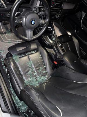 CAR BROKEN INTO.