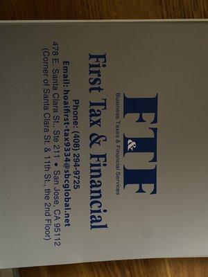 First Tax & Financial