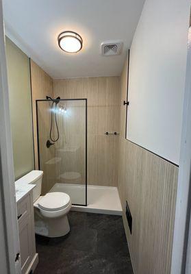 Bathroom Renovation, Bathroom Remodel, Large Format Tile Installation, Walk In Shower Installation