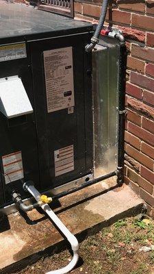 We install gas lines for heating units. A licensed master gasfitter is required by law to install or connect to gas lines.