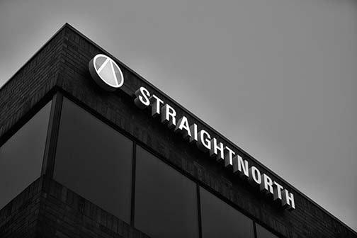 Straight North