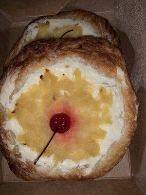 Pineapple upside down cheese danish. They must try