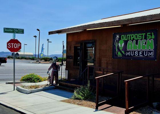 A view from a sidewalk