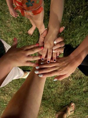 Brought my nieces and granddaughters to get nails done.