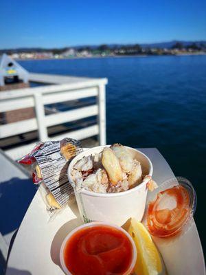 Crab cocktail on the wharf