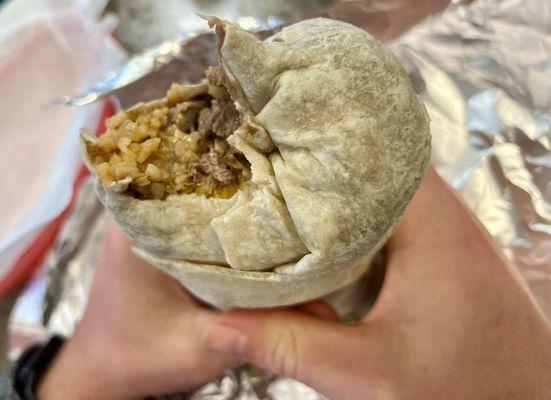 Steak burrito
