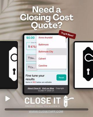 Go to our Website for a Free online Quote, no obligation or fee!