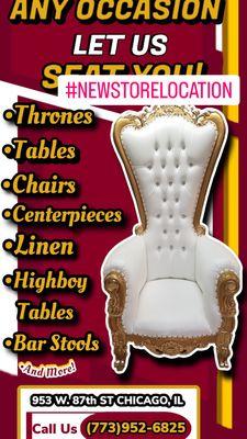 Le Le Chairs and Things Rental