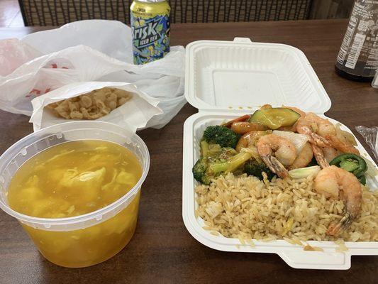 17 dollars "worth" of food
