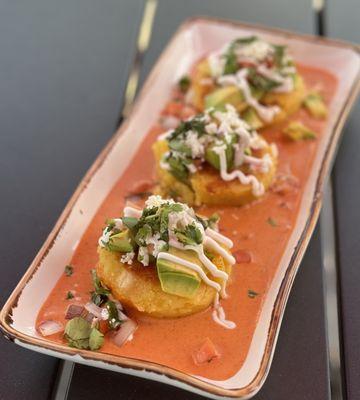 Sweet Corn Tamale Cakes appetizer