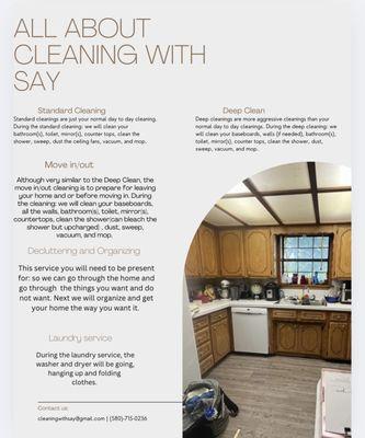 Cleaning with say