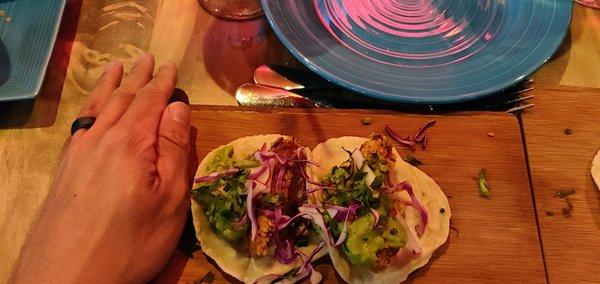 Breaded fish taco. Small.