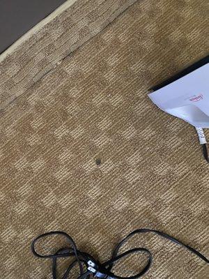 Dirty rug I pulled the iron out that wasn't there