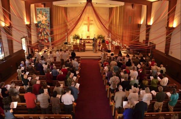 The congregation at the 150th anniversary