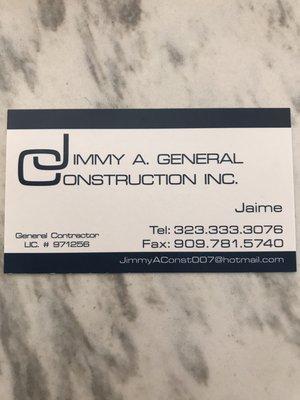 Jimmy A General Construction