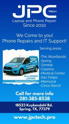 Mobile Repairs, we come to you.