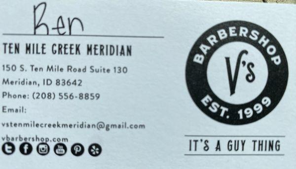 V's Barbershop Ten Mile Creek Meridian