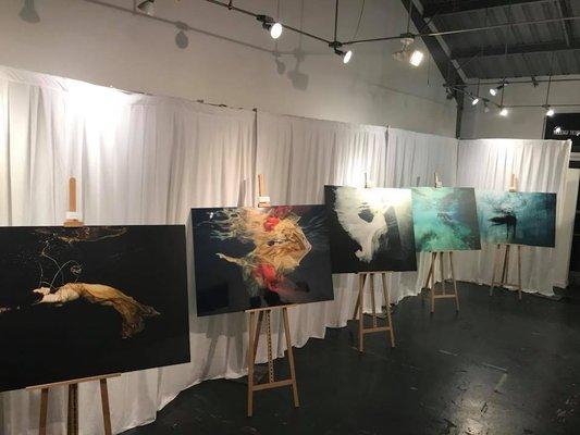 We used the 10x10 drapes to cover an exhibit at an art gallery for our one night Art Salon. Worked PERFECTLY!