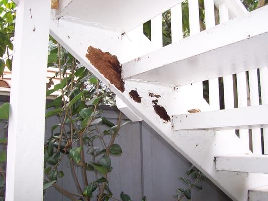 Damage to stairs