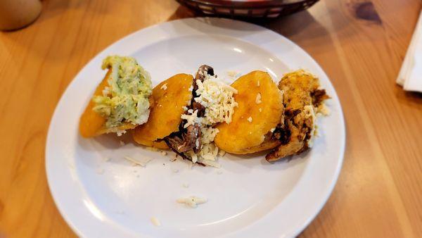 "Top 3 Arepas". So. Freaking. Delicious. $9