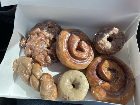 As advertised... best doughnuts in Cheyenne. This was worth the drive. The apple fritter was a real winner. Can't pass up the cronut.