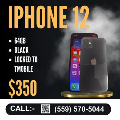 Model :- Iphone 12
Color :- Black
Storage :- 64GB
Locke to Tmobile
Ready for Pick up At CellProsBarstow
#CellPros #CellProsBarstow