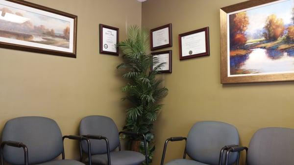 Nice clean office, friendly staff, first time.. Walk in welcome