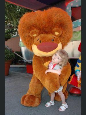 Our daughter meeting Goliath and Jo Jo.