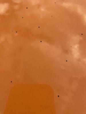 Black spots all over hood after exiting